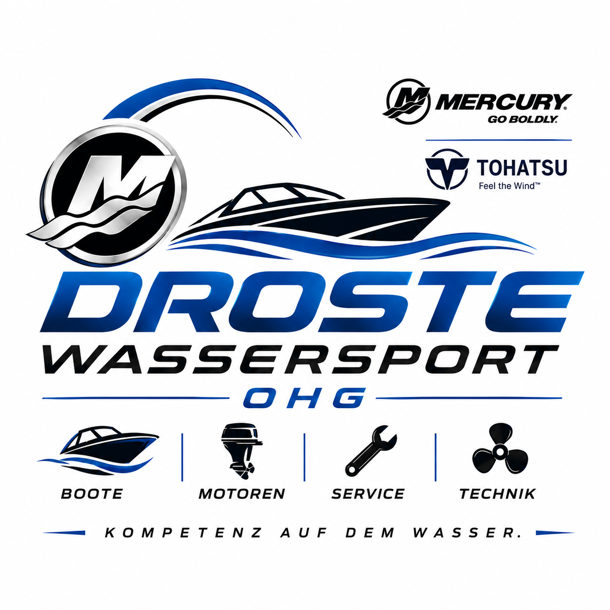 Droste Wassersport OHG mit Mercury und Tohatsu, Boote, Motoren, Service und Technik